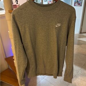 Nike Gray Pullover Sweatshirt with Black Logo